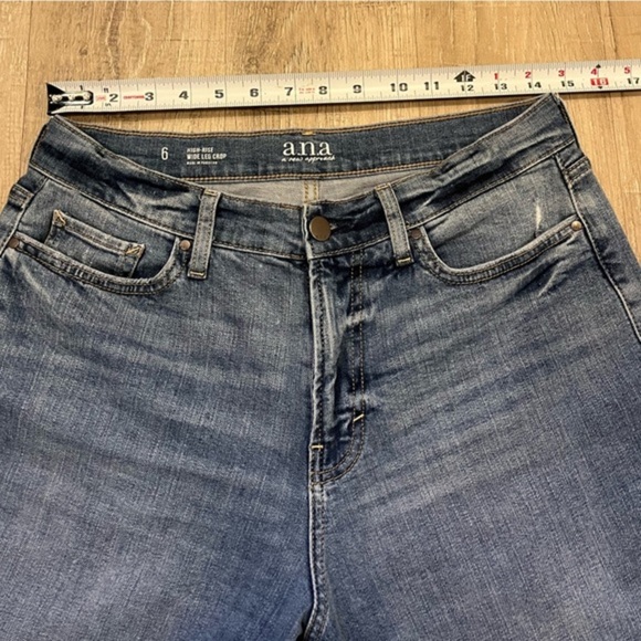 A.N.A. Denim Wide Leg Crop Pants High Rise 6 - Picture 8 of 12